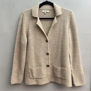 Cocogio Italian Made Wool Blend Sweater Blazer, Size Medium